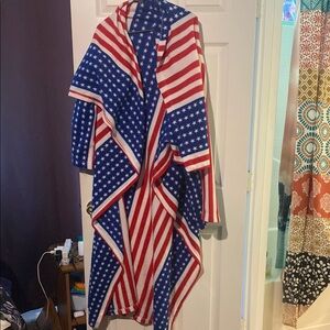 Patriotic Stars and Stripes Women's Coat